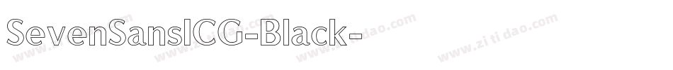 SevenSansICG-Black字体转换