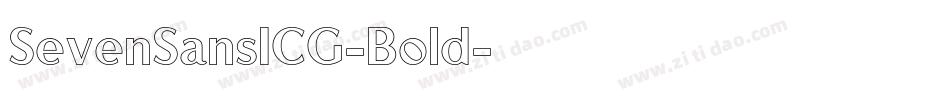 SevenSansICG-Bold字体转换