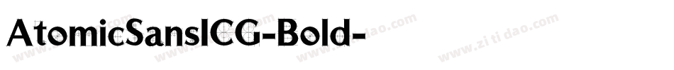 AtomicSansICG-Bold字体转换