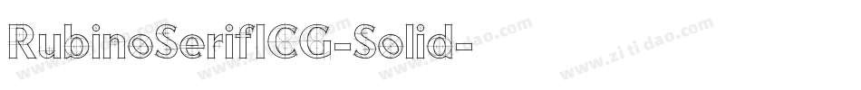 RubinoSerifICG-Solid字体转换