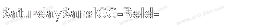 SaturdaySansICG-Bold字体转换