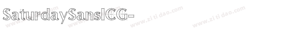 SaturdaySansICG字体转换