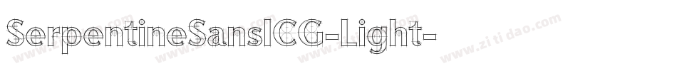 SerpentineSansICG-Light字体转换