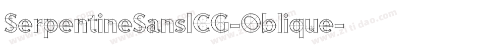 SerpentineSansICG-Oblique字体转换