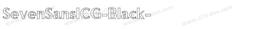 SevenSansICG-Black字体转换
