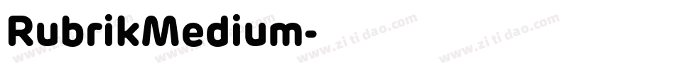 RubrikMedium字体转换