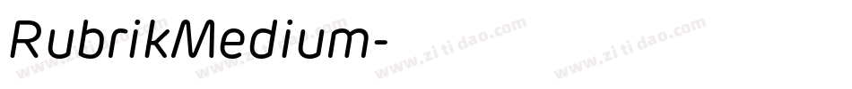 RubrikMedium字体转换