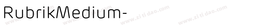 RubrikMedium字体转换