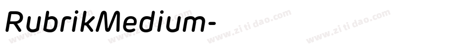 RubrikMedium字体转换