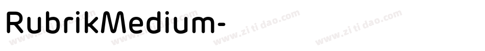 RubrikMedium字体转换