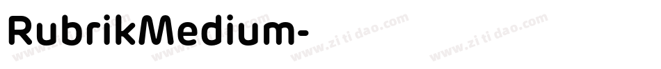 RubrikMedium字体转换