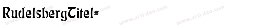 RudelsbergTitel字体转换