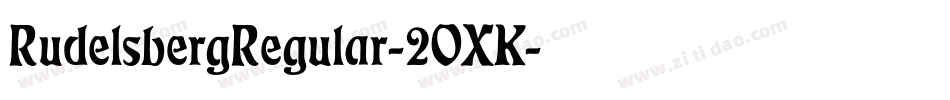 RudelsbergRegular-2OXK字体转换