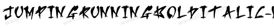 JumpingRunningBoldItalic-WGEn字体转换