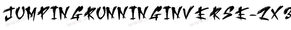 JumpingRunningInverse-Zx33字体转换