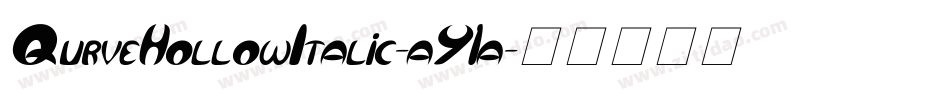 QurveHollowItalic-aY1a字体转换