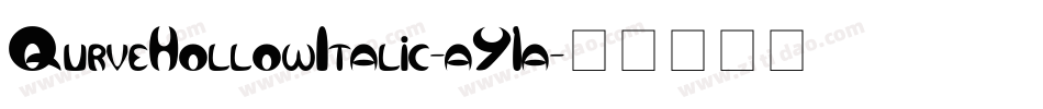 QurveHollowItalic-aY1a字体转换
