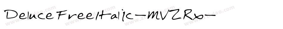 DeluceFreeItalic-MVZRx字体转换