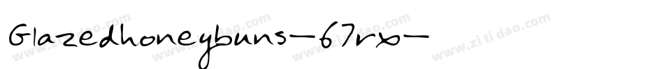 Glazedhoneybuns-67rx字体转换