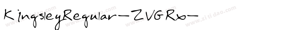 KingsleyRegular-ZVGRx字体转换