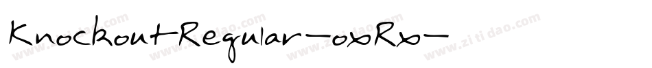 KnockoutRegular-oxRx字体转换