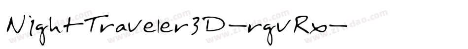 NightTraveler3D-rgvRx字体转换 NightTraveler3D-rgvRx字体转换