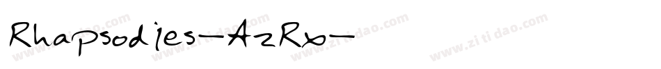 Rhapsodies-AzRx字体转换