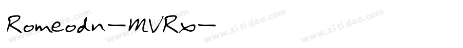 Romeodn-MVRx字体转换