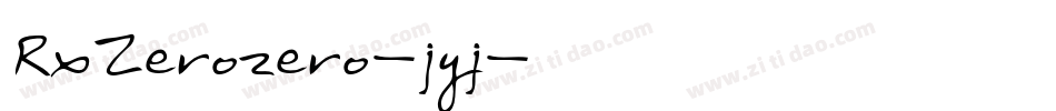 RxZerozero-jyj字体转换 RxZerozero-jyj字体转换