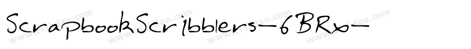 ScrapbookScribblers-6BRx字体转换 ScrapbookScribblers-6BRx字体转换
