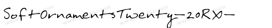 SoftOrnamentsTwenty-20RX字体转换