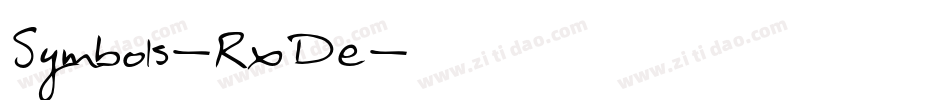 Symbols-RxDe字体转换