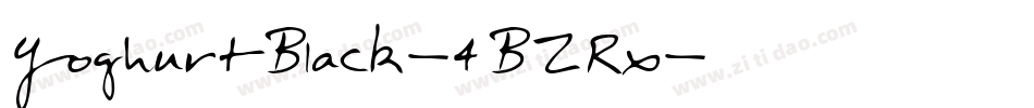 YoghurtBlack-4BZRx字体转换