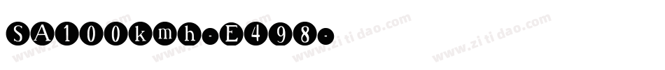 SA100kmh-E498字体转换
