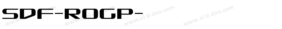 Sdf-rogp字体转换