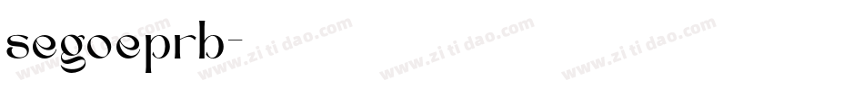 segoeprb字体转换