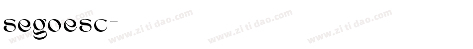 segoesc字体转换