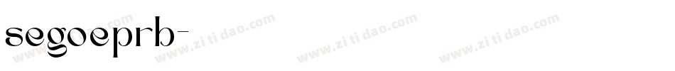 segoeprb字体转换