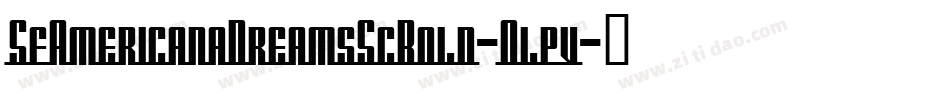 SfAmericanaDreamsScBold-0lpv字体转换