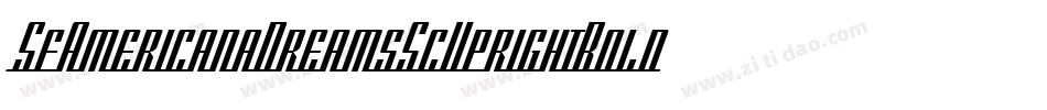 SfAmericanaDreamsScUprightBold-e2Xe字体转换