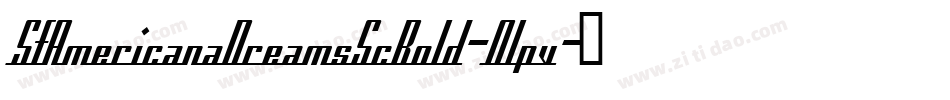 SfAmericanaDreamsScBold-0lpv字体转换
