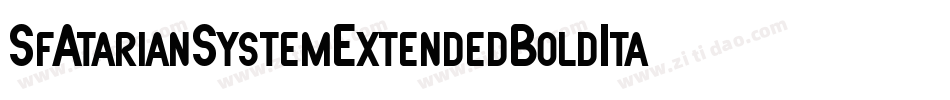 SfAtarianSystemExtendedBoldItalic-PZDB字体转换