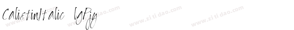 CalistinItalic-lgPjy字体转换