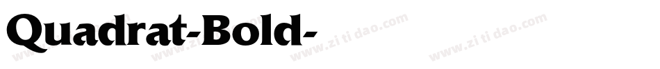 Quadrat-Bold字体转换