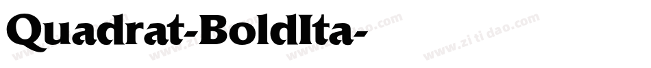 Quadrat-BoldIta字体转换