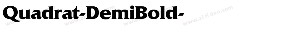 Quadrat-DemiBold字体转换