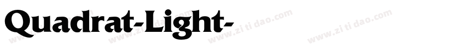 Quadrat-Light字体转换