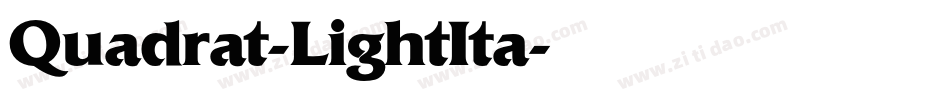 Quadrat-LightIta字体转换