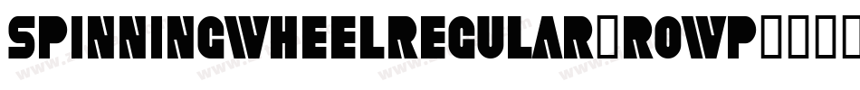 SpinningWheelRegular-rowp字体转换