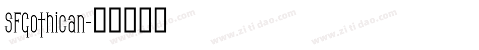 SFGothican字体转换